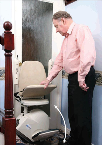 Meditek Straight Stairlift for people with bad backs
